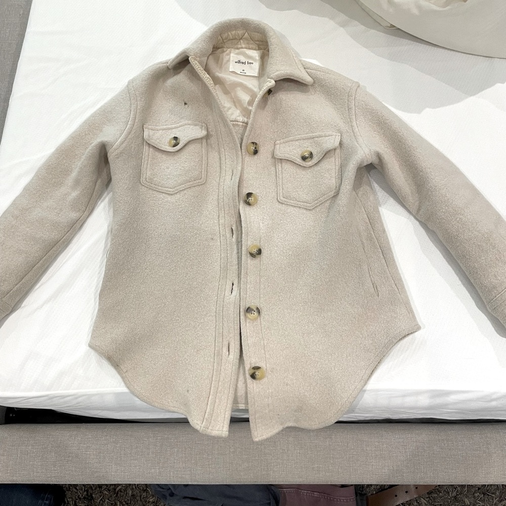 Wilfred ganna merino wool shirt jacket
